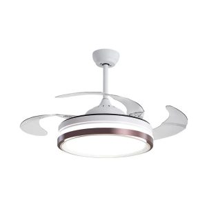 42 inch luxury retractable blade ceiling fan with high lumen light, stable performance professional grade for living room residential wholesale, model VY-13007