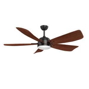 52 inch 5-blade wood ceiling fan with classic stable airflow, timeless design for bedroom living room residential projects, model VY-13051