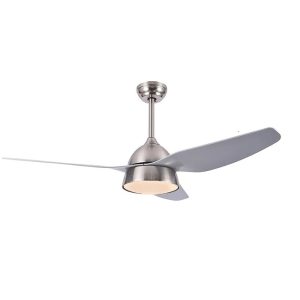 52 inch ABS blade DC motor ceiling fan with LED light, silent energy saving lightweight design for modern residential wholesale, model VY-13046