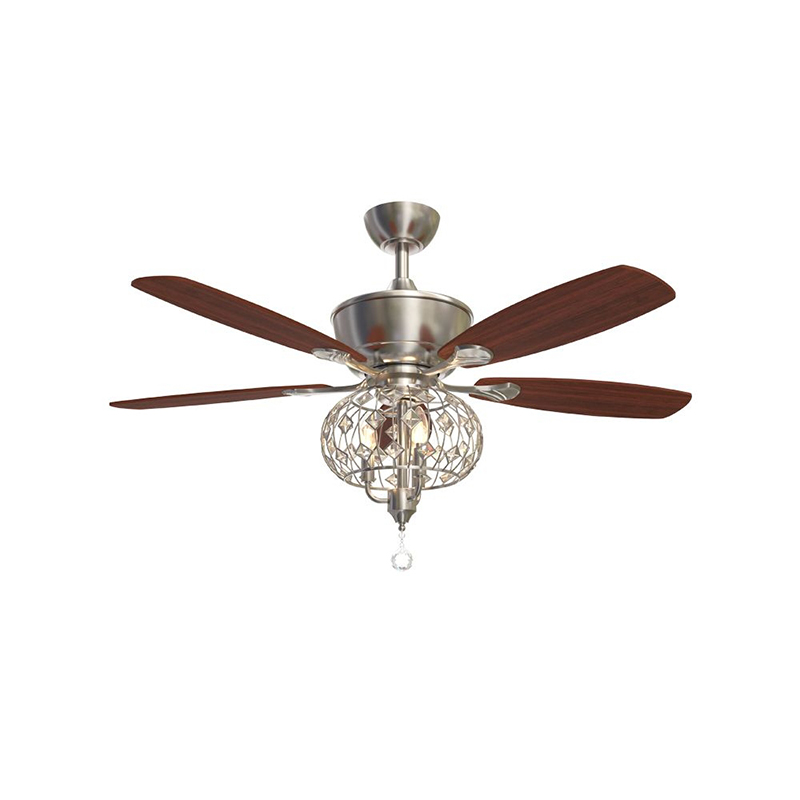 VANYE 52" Classic Crystal Ceiling Fan with Plywood Blades 1 52 inch classic crystal fandelier ceiling fan with 5 durable plywood blades, decorative elegant design for luxury indoor spaces, model VY-13035
