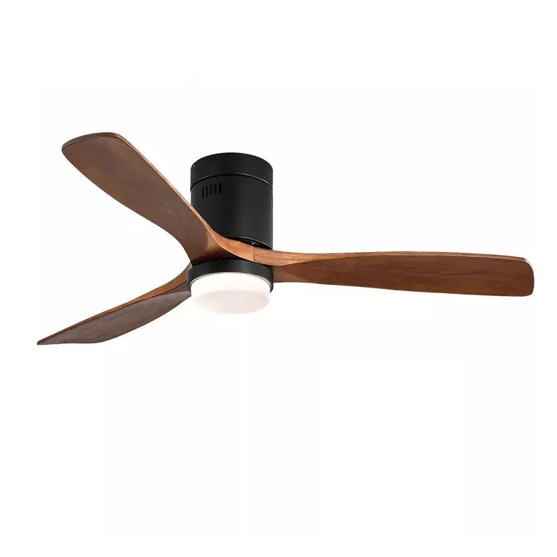 VANYE 52" Indoor 220V DC Fan - 6 Speed Black Solid Wood Blades Ceiling Fan 1 52 inch indoor 220V DC ceiling fan with 6 speed black solid wood blades, versatile airflow for modern indoor use, model VY-13056
