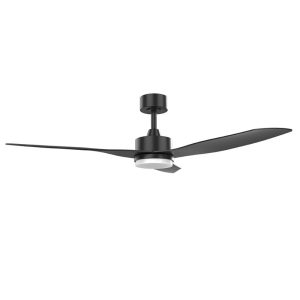52 inch indoor 220V DC fan with 6 speed black plastic blades, precise control for residential commercial use, model VY-13064