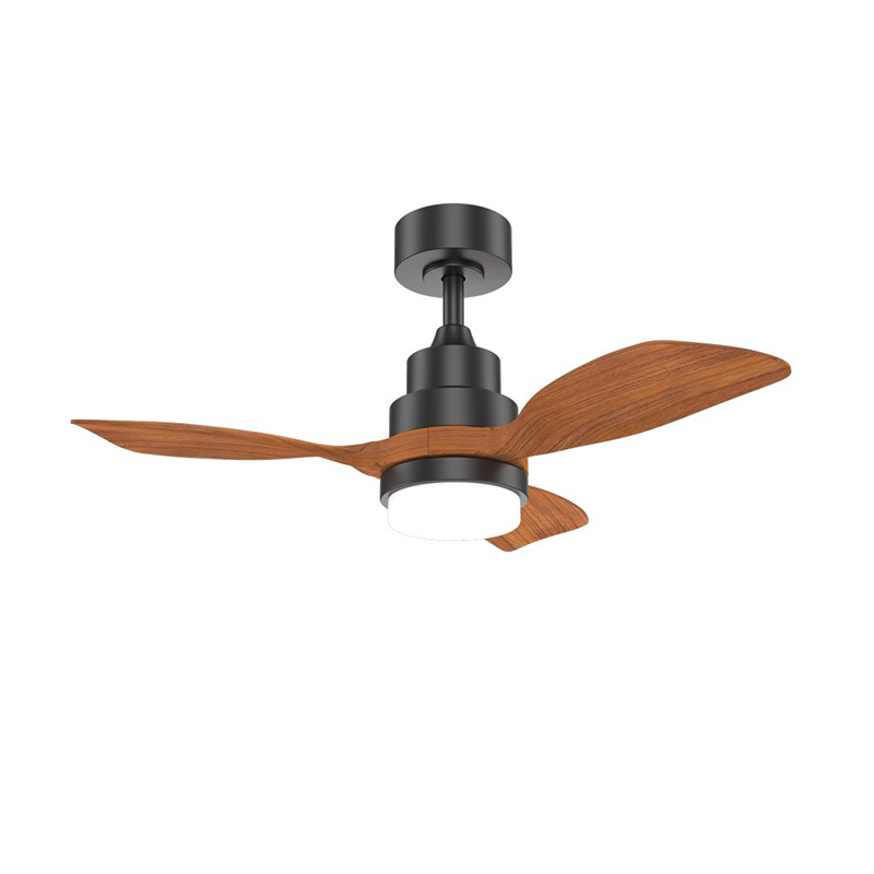 VANYE 52" Medium Wood Grain Ceiling Fan with LED Light 1 52 inch elegant medium wood grain ceiling fan with integrated LED light, standard size for living rooms guest suites, model VY-13079