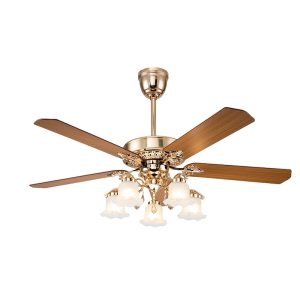 52 inch metal plywood hybrid blade ceiling fan, durable metal and elegant plywood for unique decor, model VY-12037