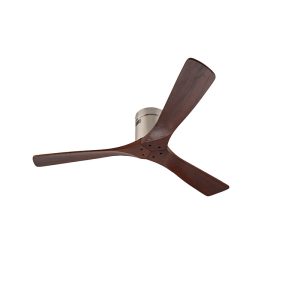 52 inch minimalist solid wood ceiling fan without light, natural wood beauty superior DC airflow, model VY-12069