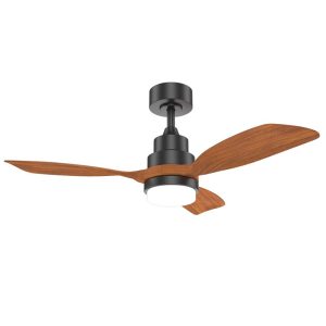 52 inch modern black wood ceiling fan, industrial design whisper quiet motor for high-end suites, model VY-13074