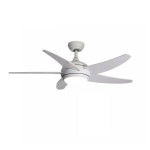 52 inch ODM OEM decorative 5 plastic blade fan with LED light, stylish leaf blades for volume wholesale, model VY-13060