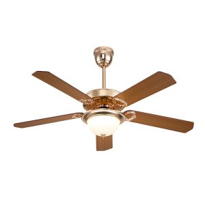 52 inch plywood ceiling fan with dim-to-warm LED tech, adjustable color temperature for ambiance, model VY-12053