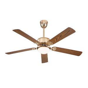 52 inch silent plywood bedroom ceiling fan with 18dB whisper DC motor, undisturbed sleep for residential use, model VY-12049