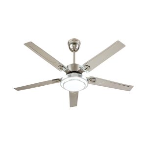 52 inch silver inverter ceiling fan with metal iron blades and smart control, energy saving silent operation, model VY-12072