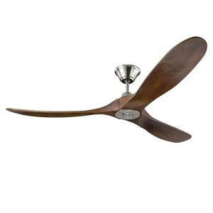 52 inch modern wood grain ceiling fan with low wattage DC motor, high energy efficiency and sleek design for residential use, model VY-13020
