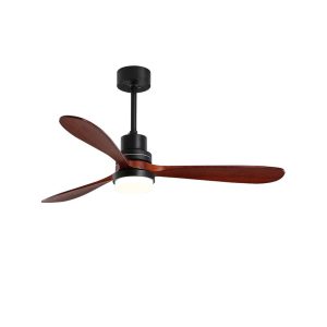 52 inch modern wood texture ceiling fan with high efficiency DC motor, energy saving powerful cooling for indoor decoration wholesale, model VY-13042
