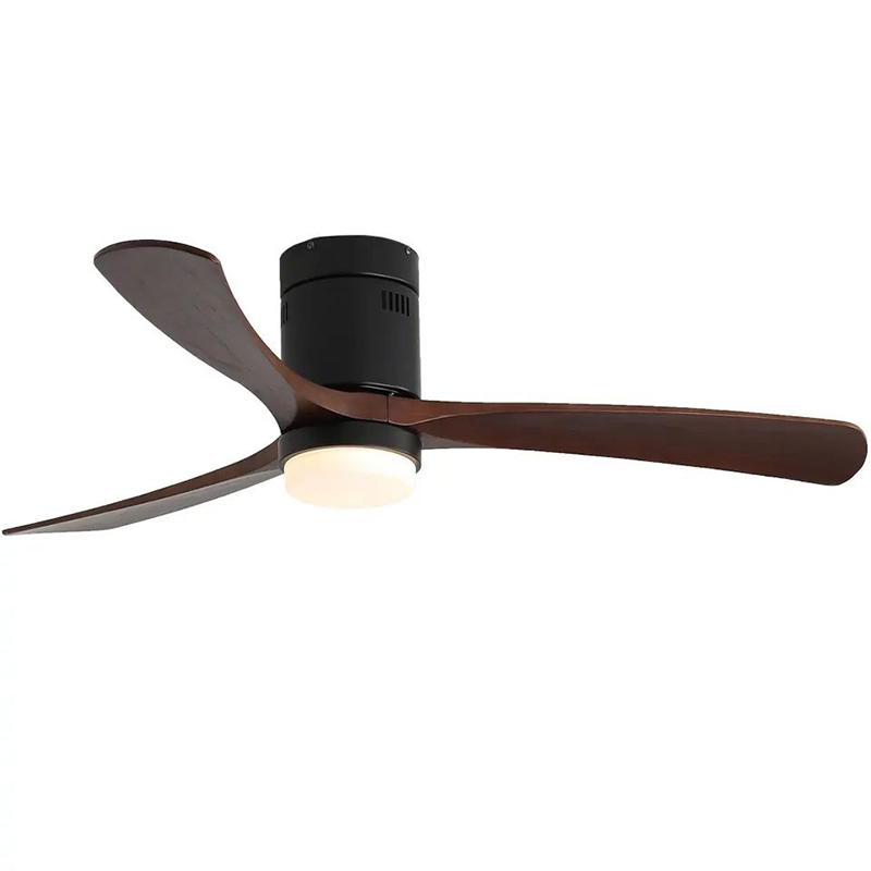 VANYE Low Profile Flush Mount Fan - No Downrod Needed 1 Low profile flush mount ceiling fan with integrated LED, no downrod needed, designed for low ceiling rooms with max clearance, model VY-13044