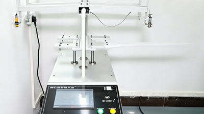 VANYE ceiling fan blade undergoing vibration strength and life cycle testing machine to ensure durability and safety.